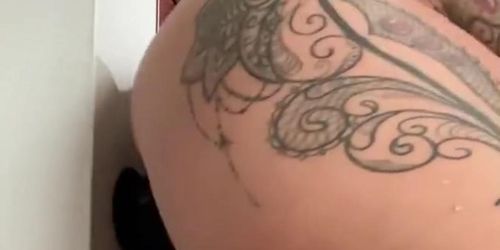 Tatted PAWG creams on bbc dildo Sound On!