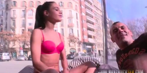 Hot Teen Apolonia Lapiedra Fucks the Model Agent in Public