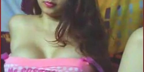 Sexy Indian Slut Bounces Perfect Tits On Webcam