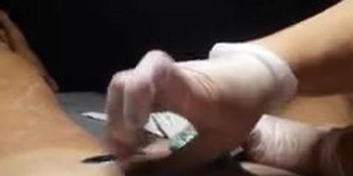 First Dick Wax With Erection