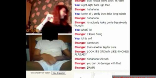 Big white dick Omegle reactions