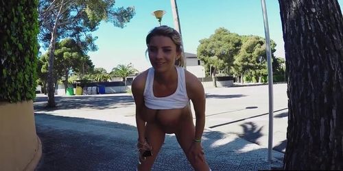 Busty Katerina Hartlova Goes For A Jog