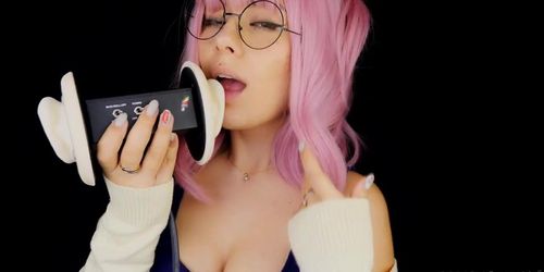 ASMR Honeygirl Cute Ear Licking