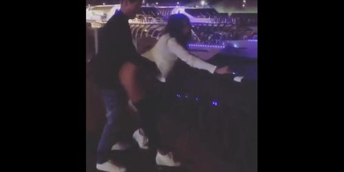 Russian couple fuck on the street