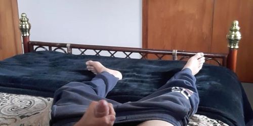 Guy Jerks His Cock Until He Explodes