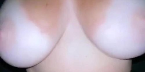 busty tanlines fucking her man in pov action