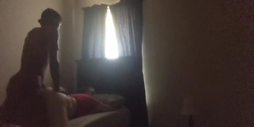 MED SCHOOL THOT TAKES BBC BACKSHOTS IN LIL BROS BEDROOM!! CREAMPIE ENDING