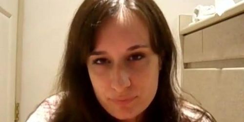 face of orgasm on bathroom floor