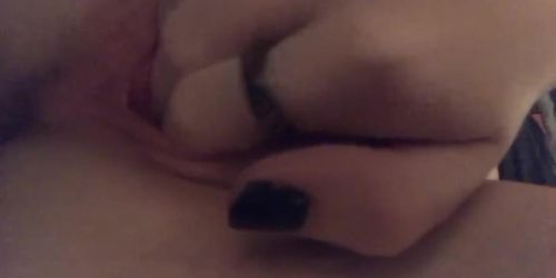 emo girl gets 3 fingers into tight pussy