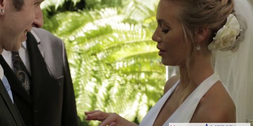 NAUGHTY AMERICA - Sexy blonde bride Nicole Aniston fucking