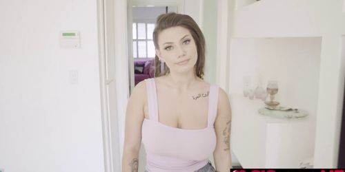 India Flower services stepbros cock and gets down on her knees