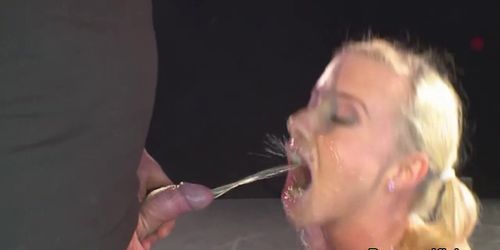 Teen drinks pee and fucks