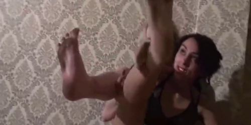 Filthy bare feet for you to eat