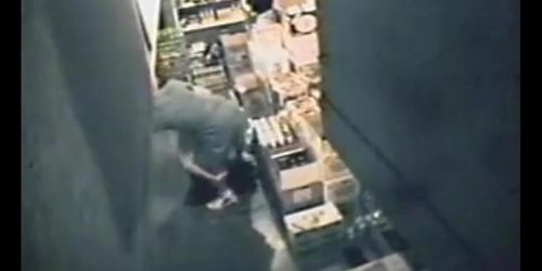 lesbian caught at work - security cam
