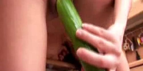 Hot Cutie Doing A Cucumber