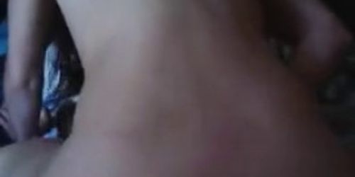 Teen bounces on fat cock caught fucking