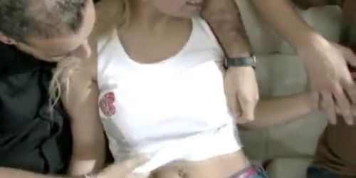 Busty blonde latin darling in sexy part5 - video 1