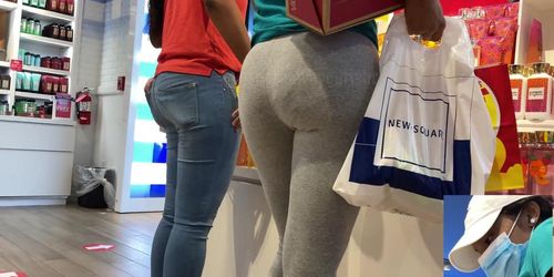Grey Leggins Nd Thick Thighs  Candid 4k