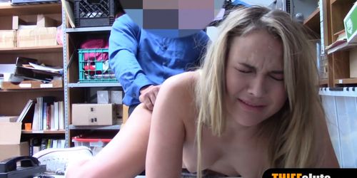 Shy teen shoplifter punish fucked by corrupt LP officer (Alyssa Cole)