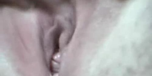 Upclose pussy and clit massage