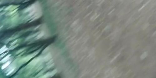 Quick blowjob in forest / go pro 