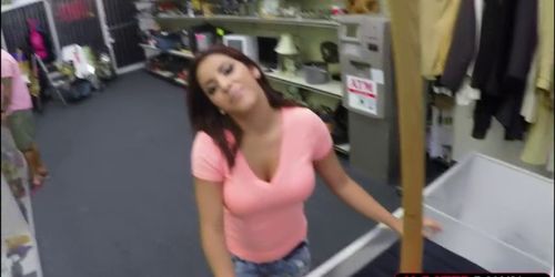 Busty babe Mia Martinez sells herself