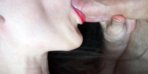 Close Up Blowjob With Cum Swallow