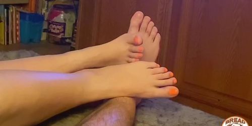 Feet Cuddling Movie Night Couple Candid FeetPlay