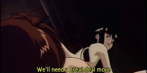 Bondage hentai gets slipped fruits in her wetpussy