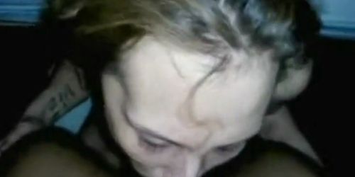 Ugly woman sucking black dick