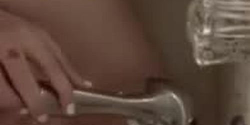 Pussy Pulses and contracts as clit is sprayed with shower head