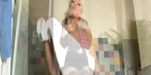 Sexy Dione Darling wet and horny in the bathroom