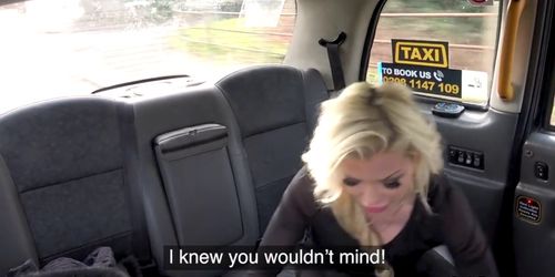 Fake taxi driver fucks blonde old friend