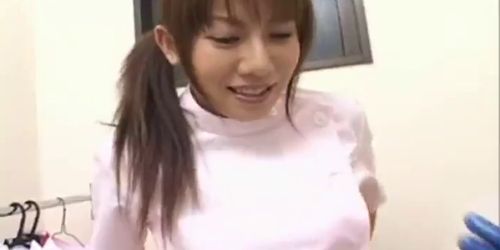 Aki Yatoh Cute Asian nurse shows off part5 - video 1