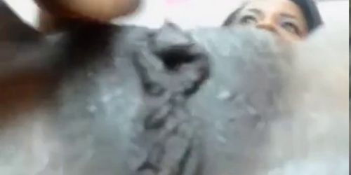 Ebony play with her holes