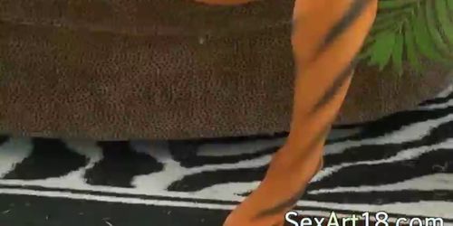 Two extreme tigers having sex - video 2