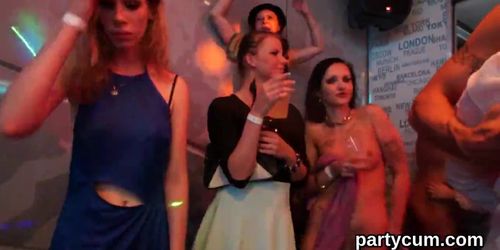 Nasty chicks get completely crazy and undressed at hardcore party