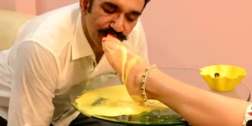 Licking Icecream off Indian Feet HOT