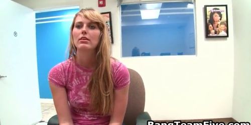 Blonde American girl gets fucked for part1 - video 1