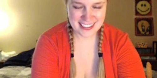 Blonde BBW reveals her tits and puts in doggy style for a while - video 2