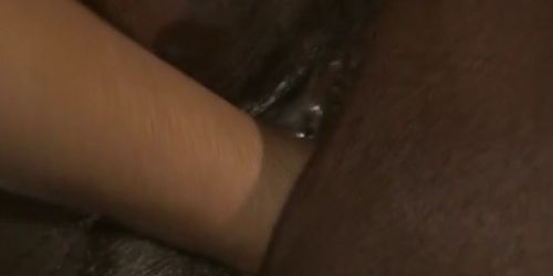 African sluts sharing long white cock in threesome