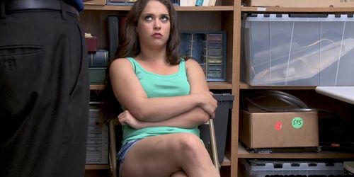 Smart ass teen busted by security guys in back office