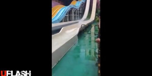 Chinese Girl Waterslide Oops