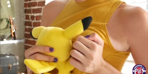 Pokemon addict teen gets fucked by fantasized character