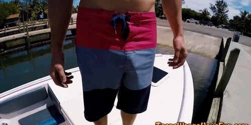 Face jizz teen bang boat