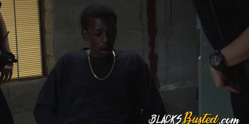 INTERRACIAL HARDCORE threesome with married criminal