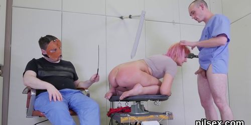 Hot sweetie is brought in anus asylum for uninhibited treatment