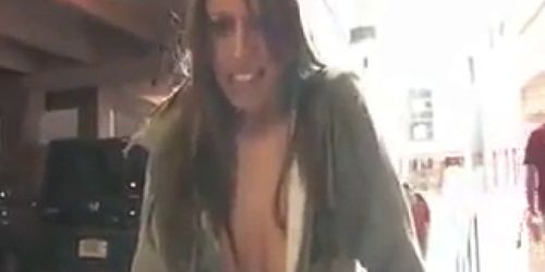 Naughty Girl Flashing Her Tits