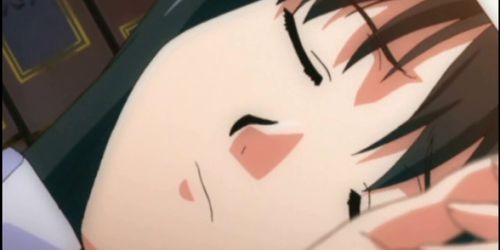 Une écolière hentai se fait baiser par une sangle sur un gode