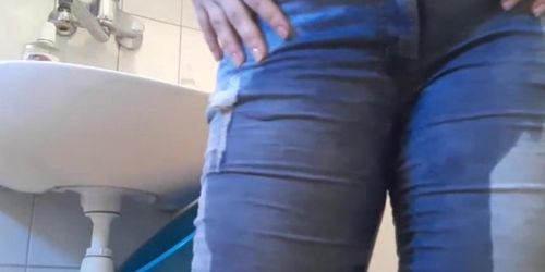 Pants pee and masturbating 